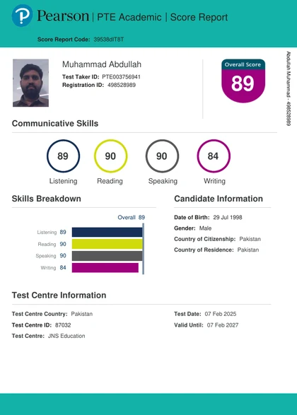 Student score report 3