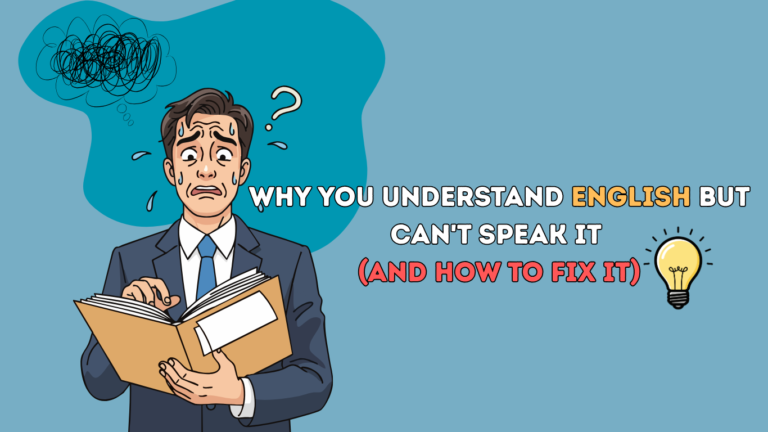 Student struggling to speak English despite understanding the language.